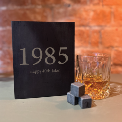 Personalised 40th Birthday Whisky Glass Set