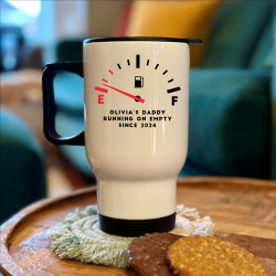 Personalised Dad Fuel Gauge Travel Mug