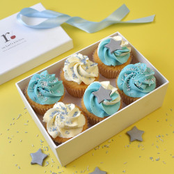 Gluten-Free Blue Birthday Cupcakes