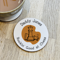 Personalised Chess Dad Coaster