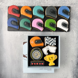 Motor Racing Biscuit Box