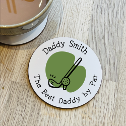 Personalised Golf Dad Coaster