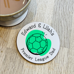 Personalised Premier Dad Football Coaster