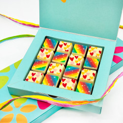 Rainbow and Heart Mosaic Box