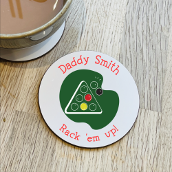 Personalised Snooker Or Pool Dad Coaster