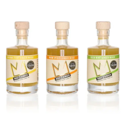 Natural Ginger Drinks - Miniature Trio Gift Set, 3 x 50ml - Fiery, Spiced and Mint