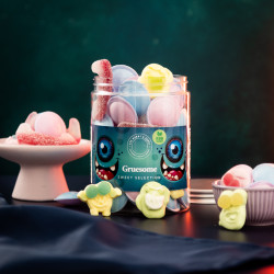 Gruesome Share Sweets Tub - Flying Saucers, Monster Jellies, Fizzy Giant Fangs