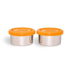 Dressing Pot Pair - Stainless Steel, Lidded Leakproof Pots