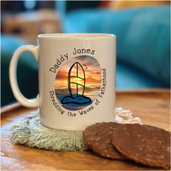 Personalised Surfing Dad Mug