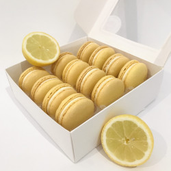 Lemon Macarons Gift Box of 12 - Artisan, Handcrafted