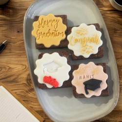 Graduation Personalised Belgian Chocolate Brownie Gift