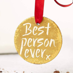 Chocolate Gift for a Friend | Milk Chocolate 'Best Person Ever' Gold Medal | Handmade | Fairtrade | Belgian Chocolate Medal