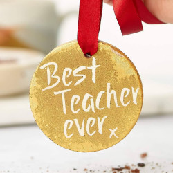 Chocolate Teacher Gifts | Milk Chocolate 'Best Teacher Ever' Gold Medal | Handmade | Fairtrade | Belgian Chocolate Medal