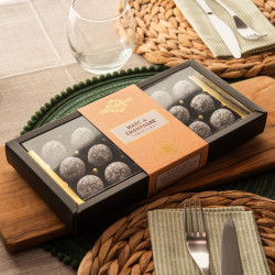 Birthday Truffle Gift Box, Marc de Champagne - Box of 18 - 245g - Handmade