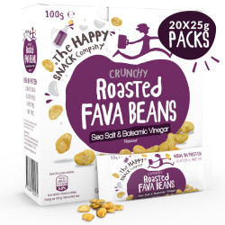 Roasted Fava Beans Sea Salt and Balsamic Vinegar - 20 x 25g packs