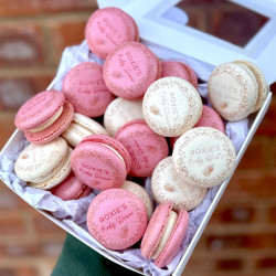 Baby Shower Macarons Gift Box of 12 - Personalised Text or Design