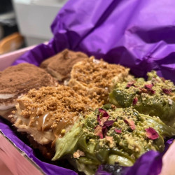 Tiramisu Brownie Treatbox, Alcohol-Free - Box of 6 Brownies - Three Flavours