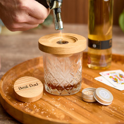 Personalised Cocktail And Whiskey Smoker In Solid Oak