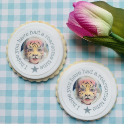 Personalised Photo Biscuits - Edible Party Favours - Set of 12 - Ideal for Birthdays, Childrens Parties or Events