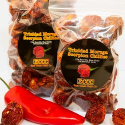 Trinidad Moruga Scorpion Dried Chillies - Very Hot - 50g, 75g, 100g Packs - Whole Chillies for Cooking