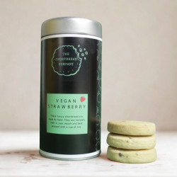 Vegan Strawberry Shortbread – Fruity Handmade Biscuits Gift Tin