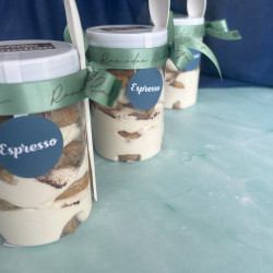 Personalised Tiramisu Jar Duo Favours/Gifts, Alcohol-Free - 400ml jars, Choose your flavours