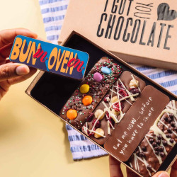 Funny Gift for a Pregnant Friend | Selection Box of Chocolate Bars | Tongue in Cheek Gift | Belgian Chocolate | Fairtrade