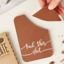 Funny Rude Chocolate Gift for a Friend | 'F*** this S***' Milk Chocolate Bar | Handmade | Fairtrade | Belgian Chocolate