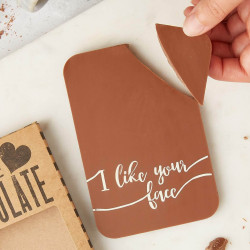 Chocolate Gifts for Boyfriend | 'I like your face' Milk Chocolate Bar | Belgian Chocolate | Handmade | Fairtrade