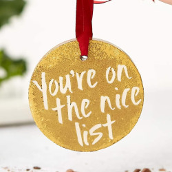 Chocolate Stocking Filler | 'You're on the nice list' Milk Chocolate Gold Medal | Christmas Eve Box Treat | Belgian Chocolate | Fairtrade
