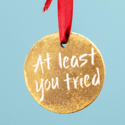 Funny Congratulations Gift | Milk Chocolate 'At least you tried' Gold Medal | Handmade | Fairtrade | Belgian Chocolate