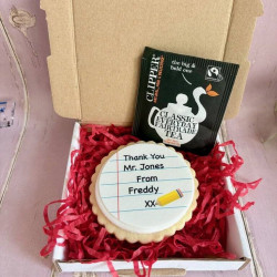Thank You Teacher Personalised Large Biscuit and a Cup of Tea Gift