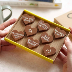 Funny Thank You Chocolate Gift | A Box of Obnoxious Chocs | Belgian Milk Chocolate Hearts | Handmade | Fairtrade
