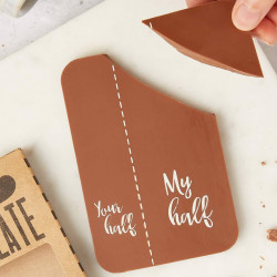 Funny Chocolate Bars | 'Your half/My half' Milk Chocolate Bar | Belgian Chocolate | Handmade | Fairtrade