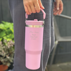 Personalised Best Teacher Ever Water Bottle With Handle