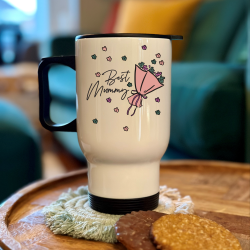 Personalised Flowers Best Mummy Travel Mug