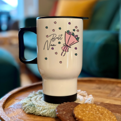 Personalised Flowers Best Nan Travel Mug