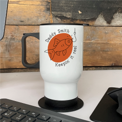 Personalised Fishing Dad Travel Mug