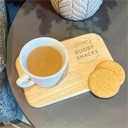 Personalised Rugby Snacks Tea And Biscuit Board