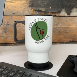 Personalised Cricket Dad Travel Mug