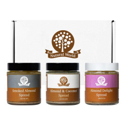 Almond Spread Collection Gift Set - 3 x 170g jars - All Natural, Handmade, No Added Sugar – Healthy Gourmet Nut Butter Gift