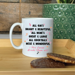 Personalised All Things Bright Teacher Mug