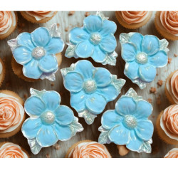 Handmade Edible Sugar Paste Flowers - Pack of 6 Cake Decorations