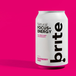 Brite Natural Energy Focus Raspberry Mint - 24 x 330ml Drink