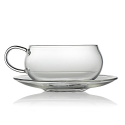 Glass Cup & Saucer 250ml