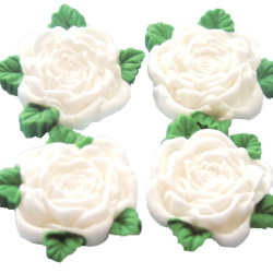 Edible Cake Rose Decorations - Pack of 4 for Anniversaries & Birthdays