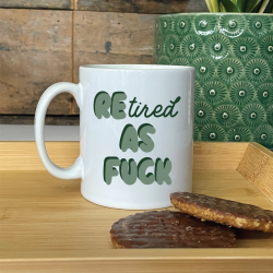 Personalised Retired As Fuck Mug