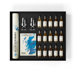 Scotch Whisky Tasting Experience Gift Box - 15 Exceptional Drams, Distillery Map, Glasses & Guide - Perfect Present for Whisky Lovers