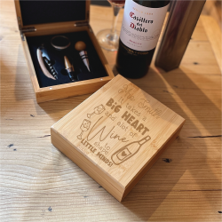 Personalised Shape Little Minds Teacher Wine Set
