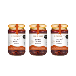 Yo Po Chilli bundle - 3×160g – Crispy Chilli Oil with Qin-Chilli